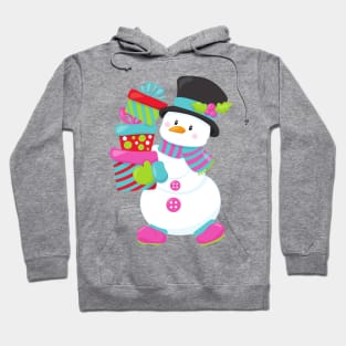 Christmas Snowman, Carrot Nose, Gifts, Presents Hoodie